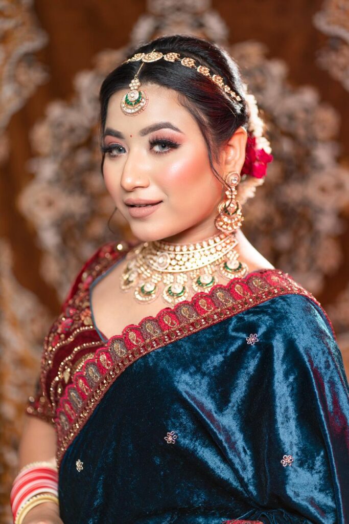 Bride with HD bridal makeup by Nithika Aroraa