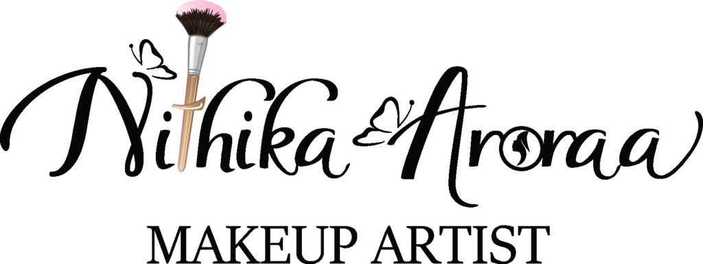Nithika Aroraa Makeup Artist logo featuring a makeup brush integrated into the brand name